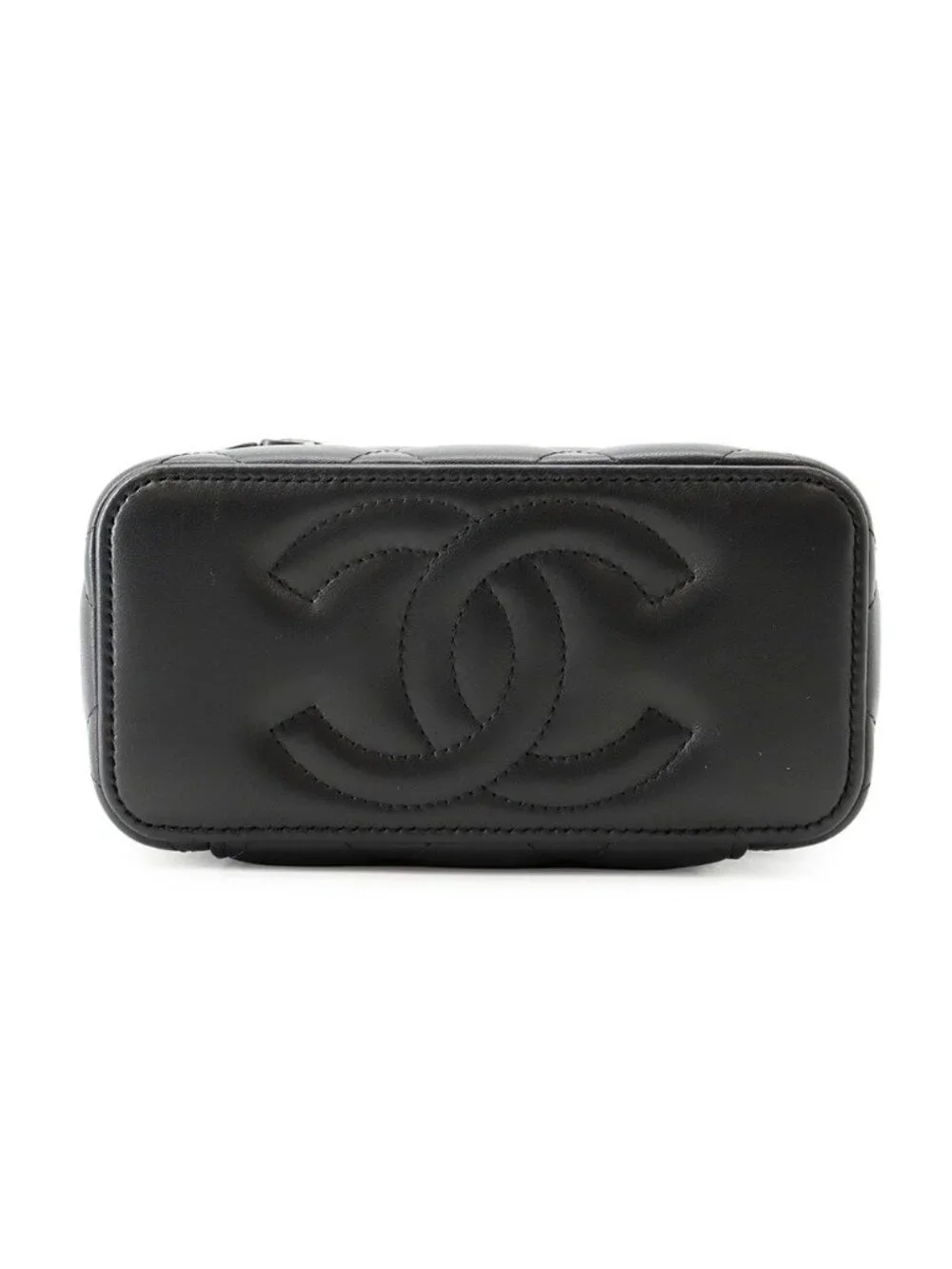 Chanel Chain Shoulder Bag Quilted Coco Gradient Vanity Lambskin Black